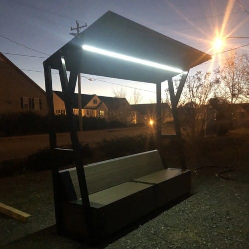 CAD Drawings SELS - Smart Era Lighting Systems Solar Bus Shelter Lighting & Charging Station: SB1060