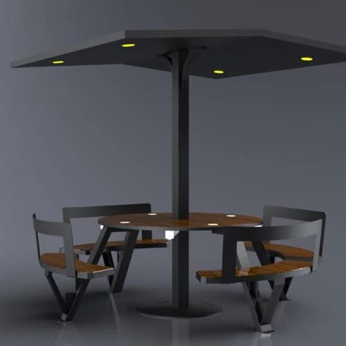 CAD Drawings SELS - Smart Era Lighting Systems Charging Station & Park Lamp: ST1020-RU