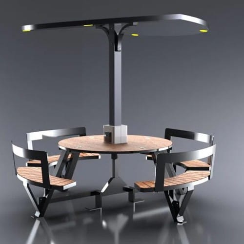 CAD Drawings SELS - Smart Era Lighting Systems Charging Station & Park Lamp: ST1020-RU