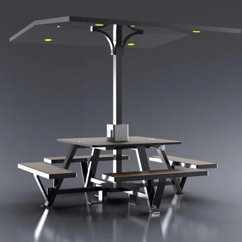 CAD Drawings SELS - Smart Era Lighting Systems Charging Station & Park Lamp: ST1030-MU