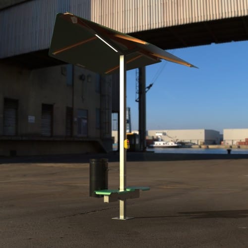 CAD Drawings SELS - Smart Era Lighting Systems Solar Transit Shaded Seating: Leaf Cover