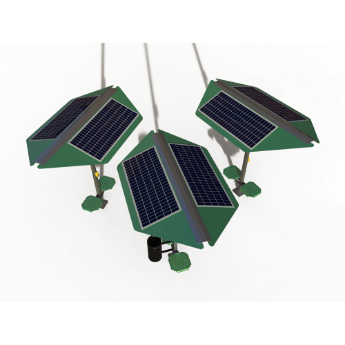 CAD Drawings SELS - Smart Era Lighting Systems Solar Transit Shaded Seating: Leaf Cover