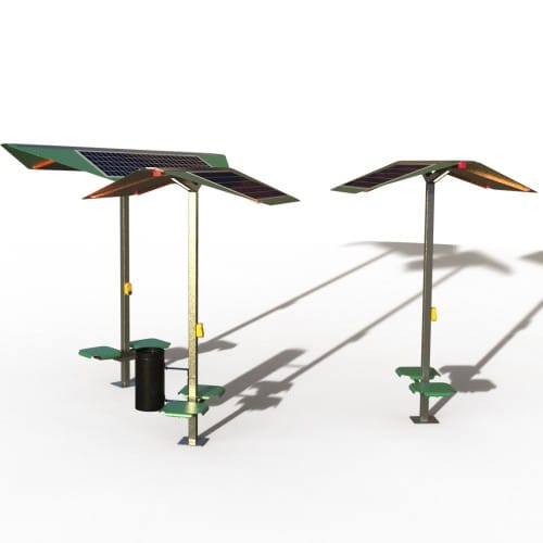 CAD Drawings SELS - Smart Era Lighting Systems Solar Transit Shaded Seating: Leaf Cover