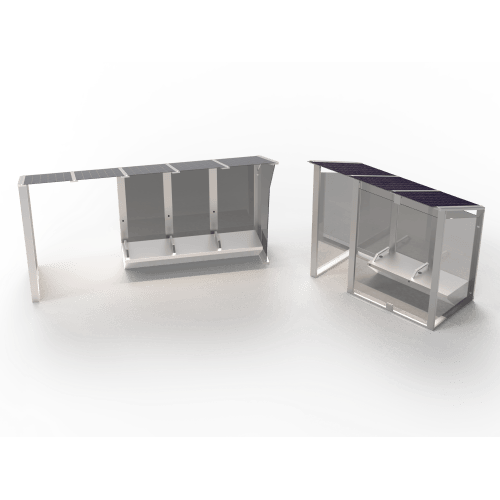 CAD Drawings BIM Models SELS - Smart Era Lighting Systems Modular Solar Shelter System: Solar Bus Shelter