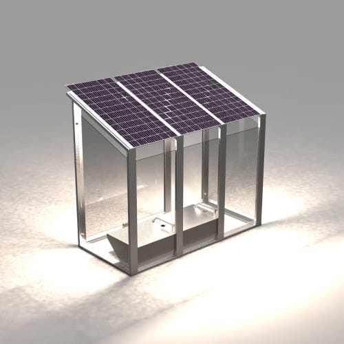 CAD Drawings BIM Models SELS - Smart Era Lighting Systems Modular Solar Shelter System: Solar Bus Shelter