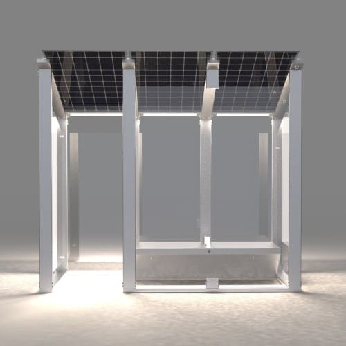 CAD Drawings BIM Models SELS - Smart Era Lighting Systems Modular Solar Shelter System: Solar Bus Shelter
