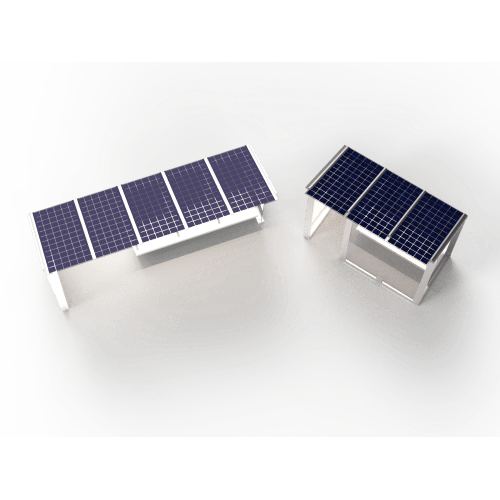 CAD Drawings BIM Models SELS - Smart Era Lighting Systems Modular Solar Shelter System: Solar Bus Shelter