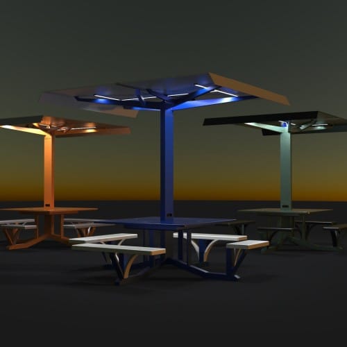 CAD Drawings SELS - Smart Era Lighting Systems Solar Charging Station with Lighting: "STAG" Table