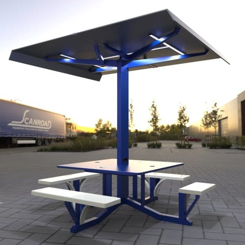 CAD Drawings SELS - Smart Era Lighting Systems Solar Charging Station with Lighting: "STAG" Table
