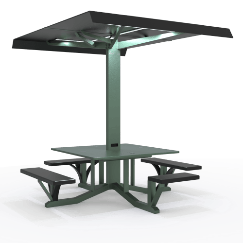CAD Drawings SELS - Smart Era Lighting Systems Solar Charging Station with Lighting: "STAG" Table