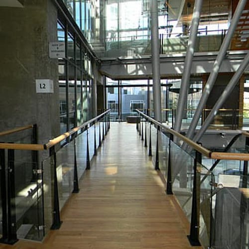 CAD Drawings Skyline Systems Metal Railing System - Glass