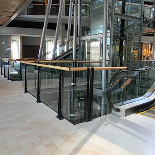 CAD Drawings Skyline Systems Metal Railing System - Glass