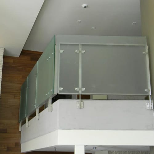 CAD Drawings Skyline Systems Metal Railing System - Glass