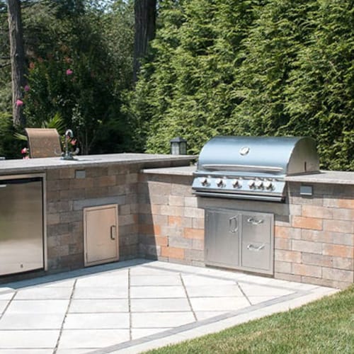 CAD Drawings Nicolock Paving Stones L Shaped Kitchen with Verona Wall