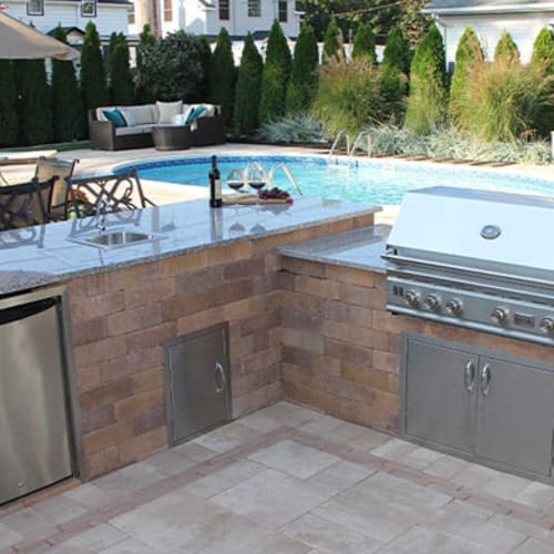 CAD Drawings Nicolock Paving Stones L Shaped Kitchen with Verona Wall