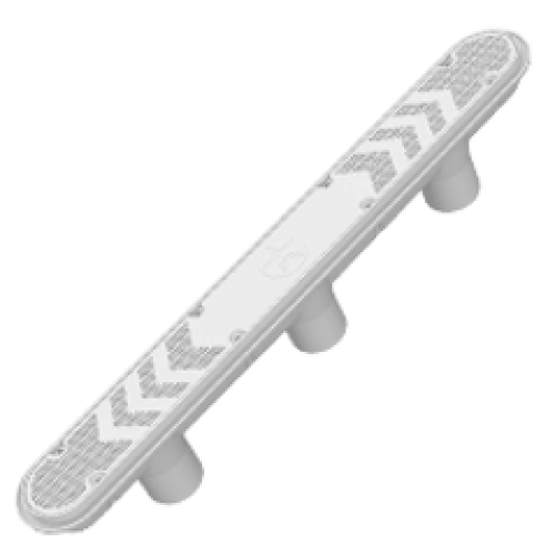 CAD Drawings AquaStar Pool Products 32CDPHxxx: 32" Channel Drain Pinhole Anti-Entrapment Suction Outlet Cover and Three-Port PVC Manufactured Sump