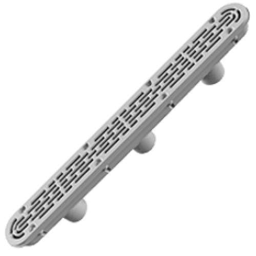 CAD Drawings AquaStar Pool Products 32CDFLxxx: 32" Channel Drain Flat Grate Anti-Entrapment Suction Outlet Cover and PVC Three-Port Manufactured Sump