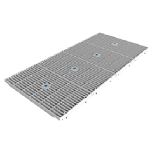 CAD Drawings AquaStar Pool Products R1836xxx: MAHC-I Series 18" x 36" with Four 9" x 18" Retrofit Anti-Entrapment Suction Outlet Covers