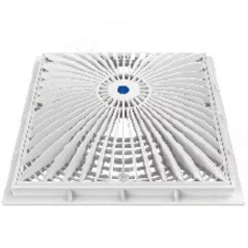 CAD Drawings AquaStar Pool Products 12MFxxx: 12" Square MoFlow™ Suction Outlet Cover and Mud Frame