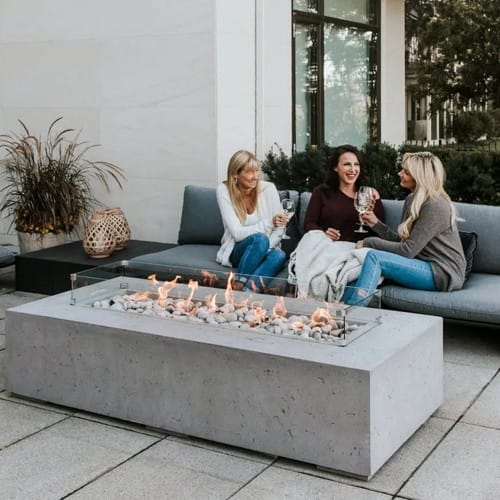 CAD Drawings BIM Models Dekko Concrete Fire Pit: Sonoma 72