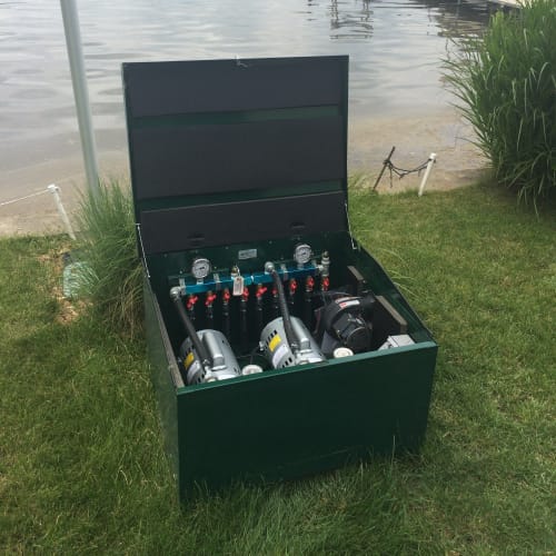 CAD Drawings BIM Models EasyPro Pond Products Deluxe Lockable Steel Aeration Cabinet (SC28N)