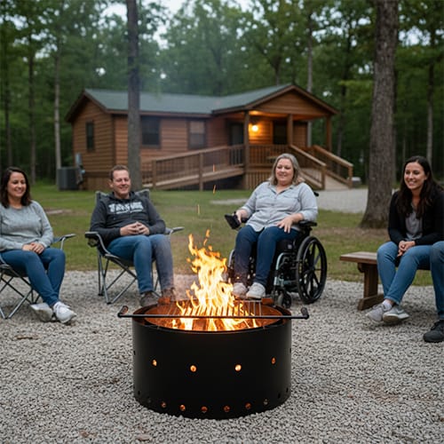 Non Adjustable Double Wall Fire Ring - CADdetails