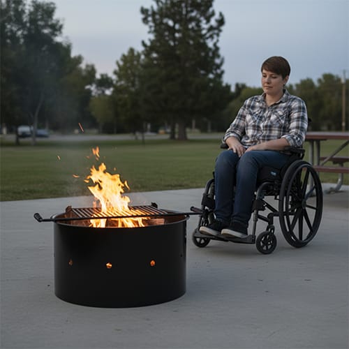ADA Non-Adjustable Fire Ring - CADdetails