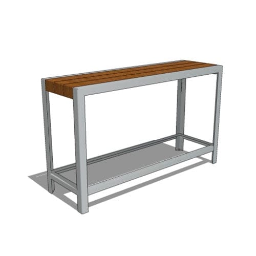 CAD Drawings BIM Models Maglin Site Furniture Inc. MTB-1050-00020 (MLTB1050-BHSQ-PBK)